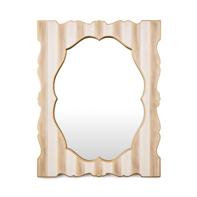 Mocha Stripe  Wall  Mirror
