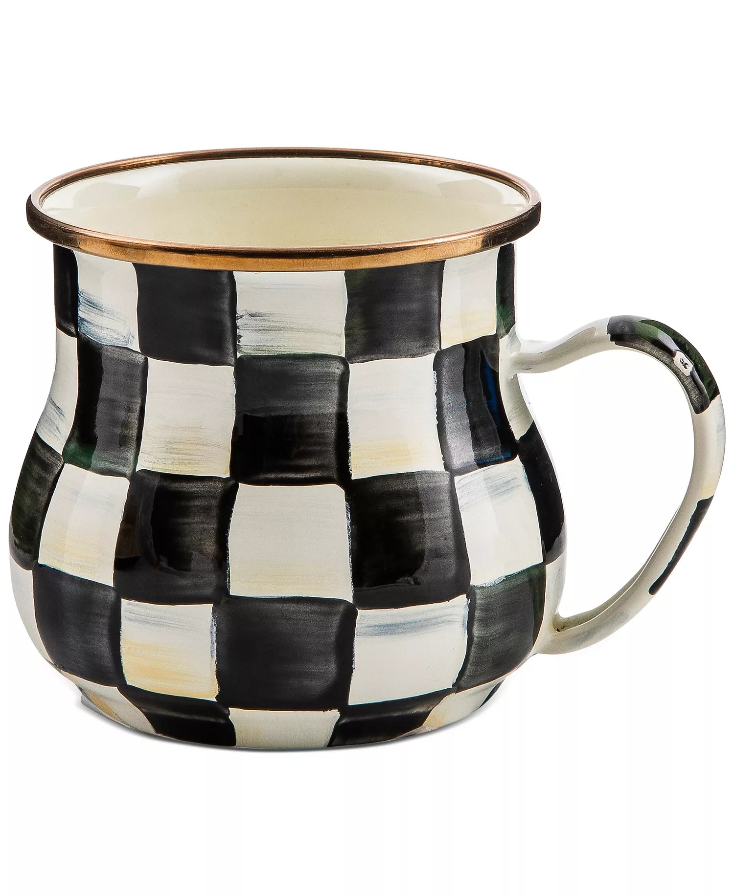 Check Enamel Mug 16 Ounce