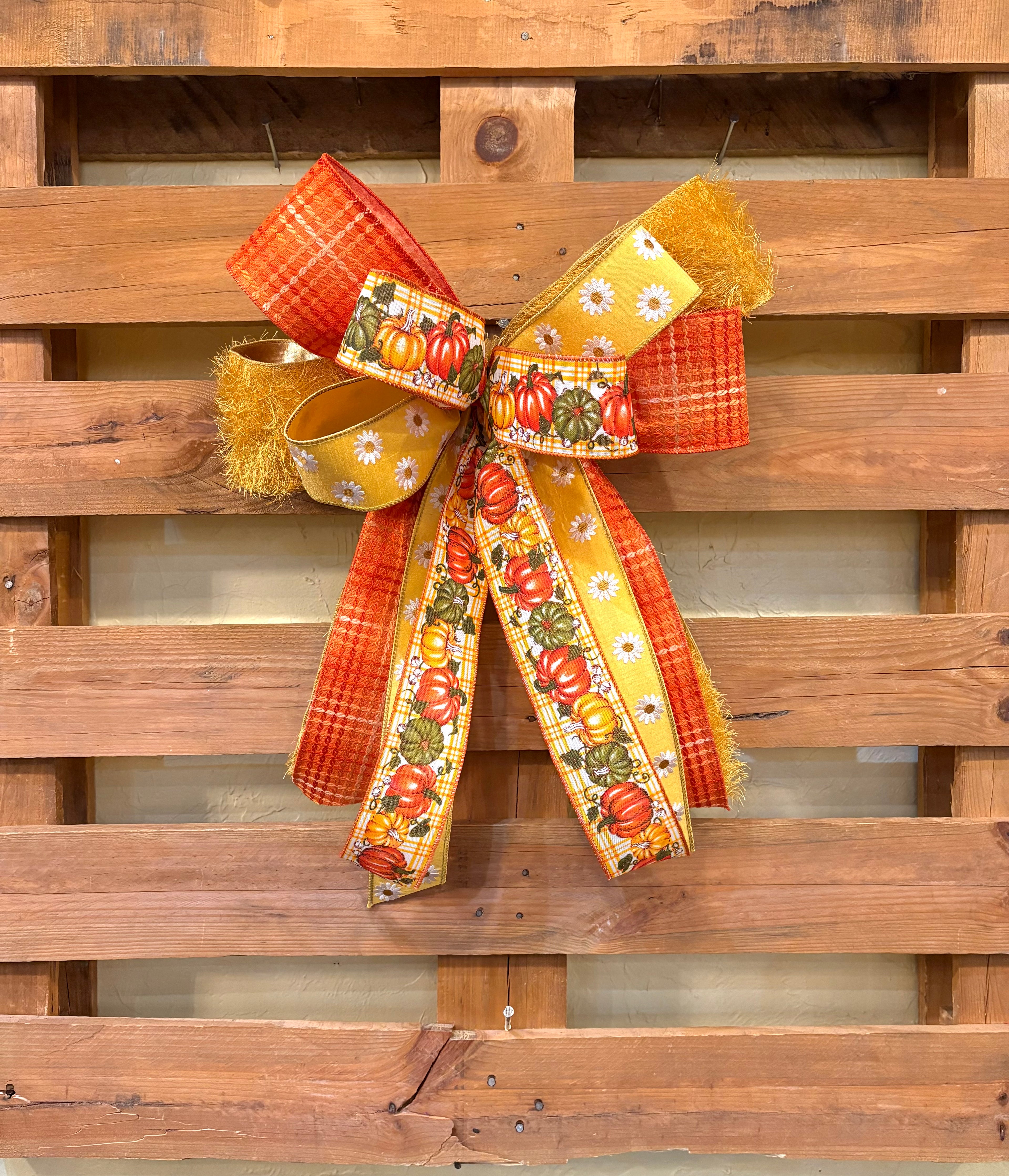Retro Pumpkin Bow