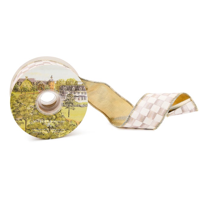 Mocha Check Ribbon