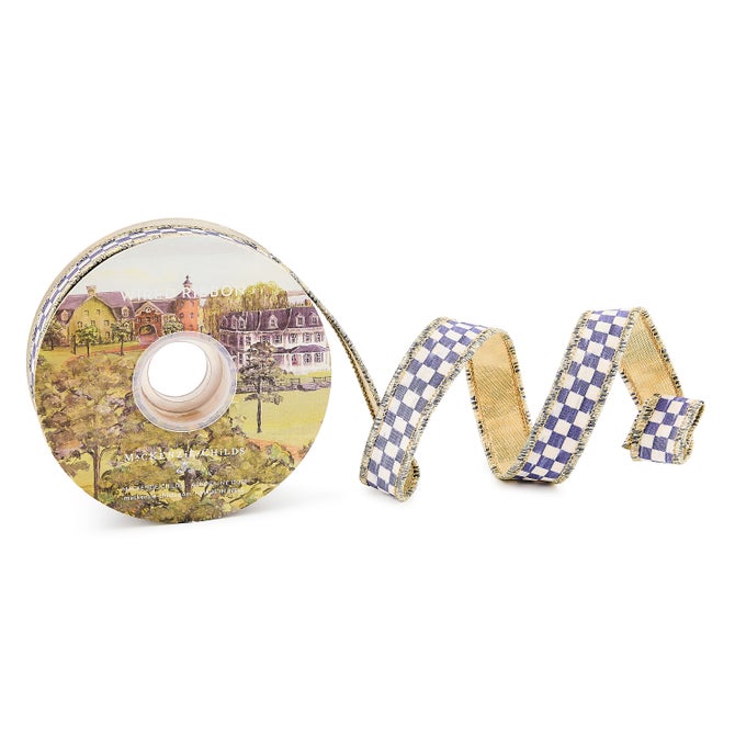 Violet Check Ribbon