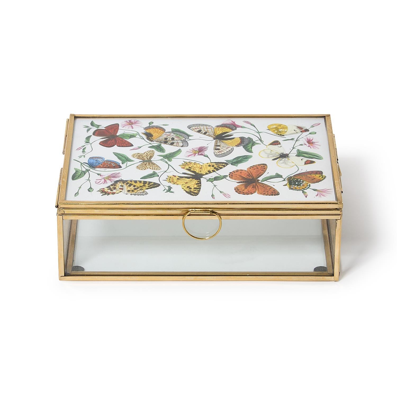 Glass and Brass Photo Boxes