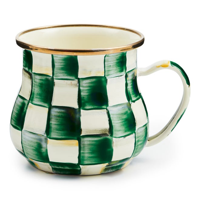 Check Enamel Mug 16 Ounce