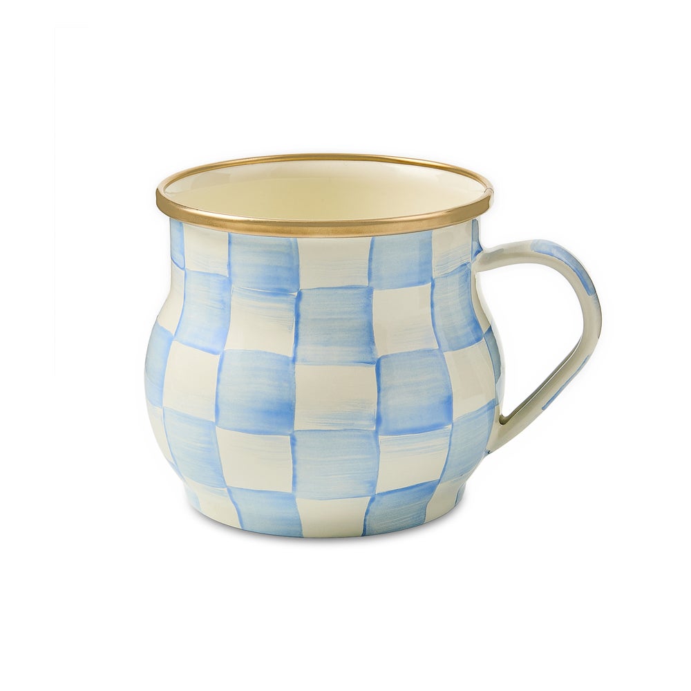 Check Enamel Mug 16 Ounce