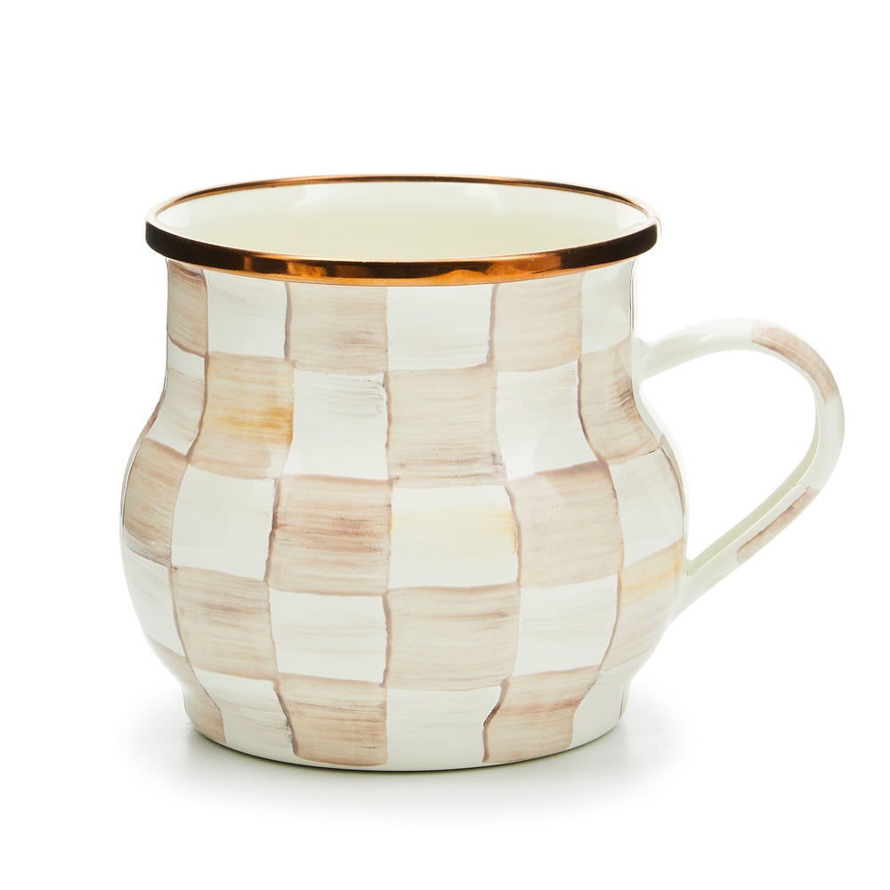 Check Enamel Mug 16 Ounce