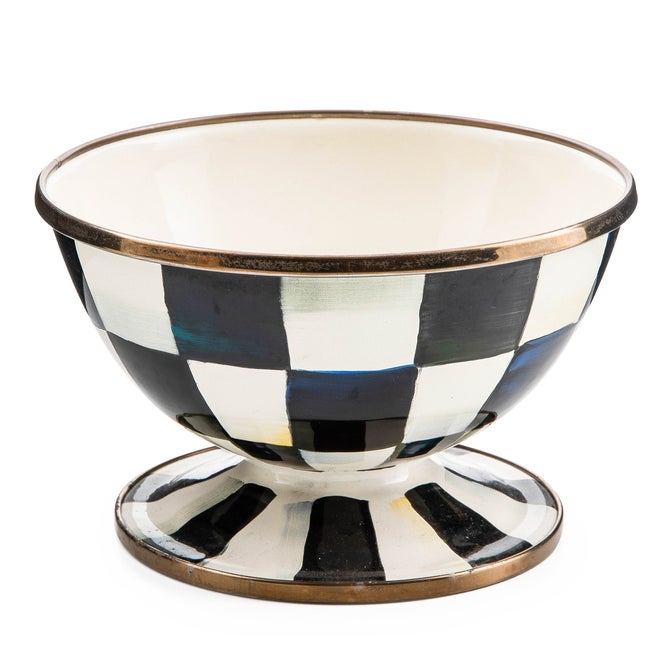 VIOLET CHECK ICE CREAM DISH