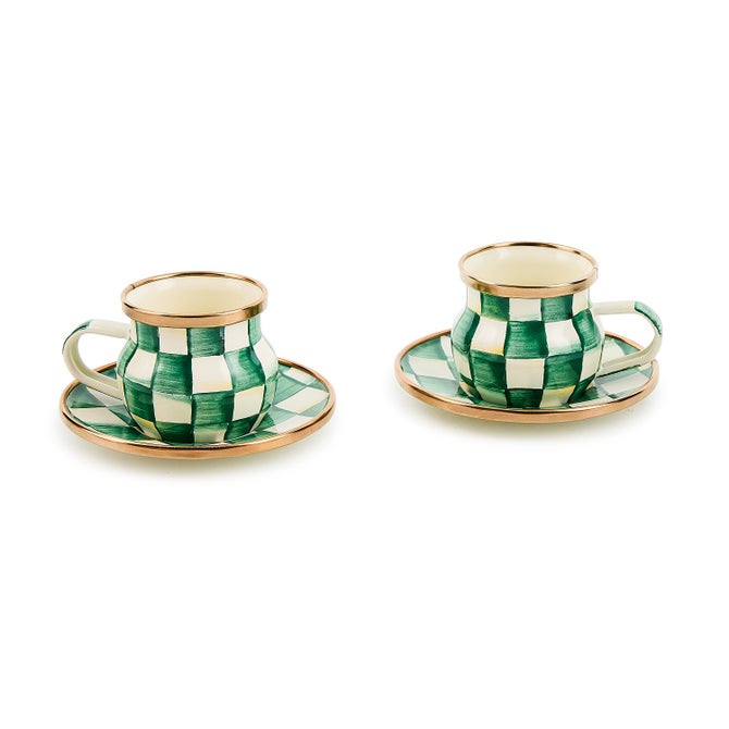 ENAMEL ESPRESSO CUP/SAUCER