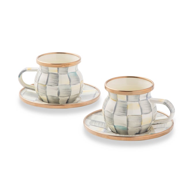ENAMEL ESPRESSO CUP/SAUCER
