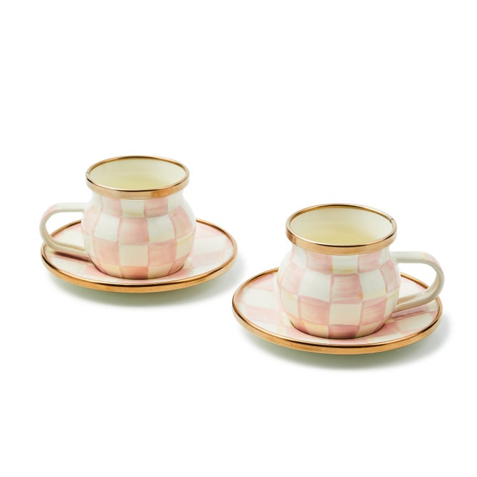 ENAMEL ESPRESSO CUP/SAUCER