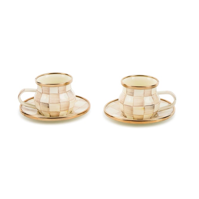 ENAMEL ESPRESSO CUP/SAUCER
