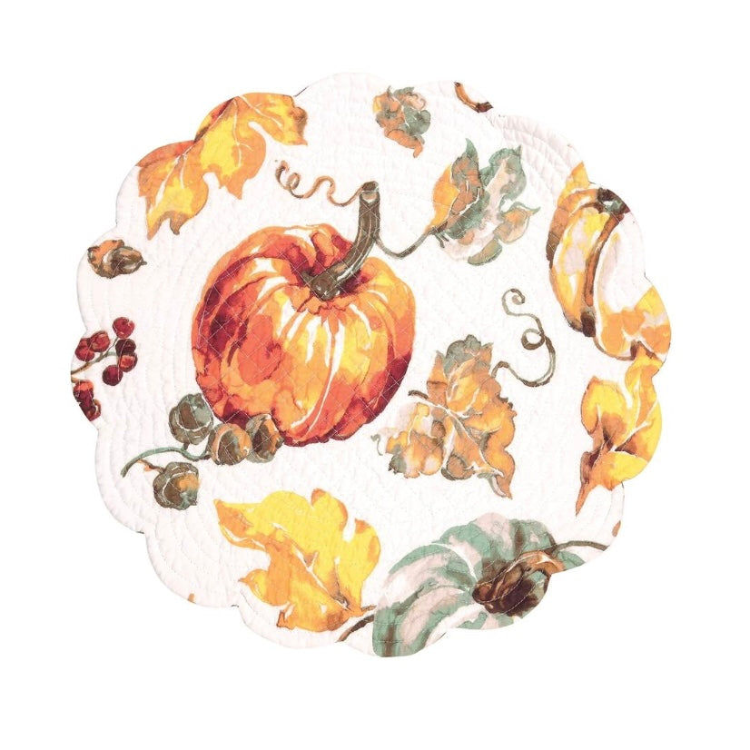 Watercolor Pumpkin Table Linens