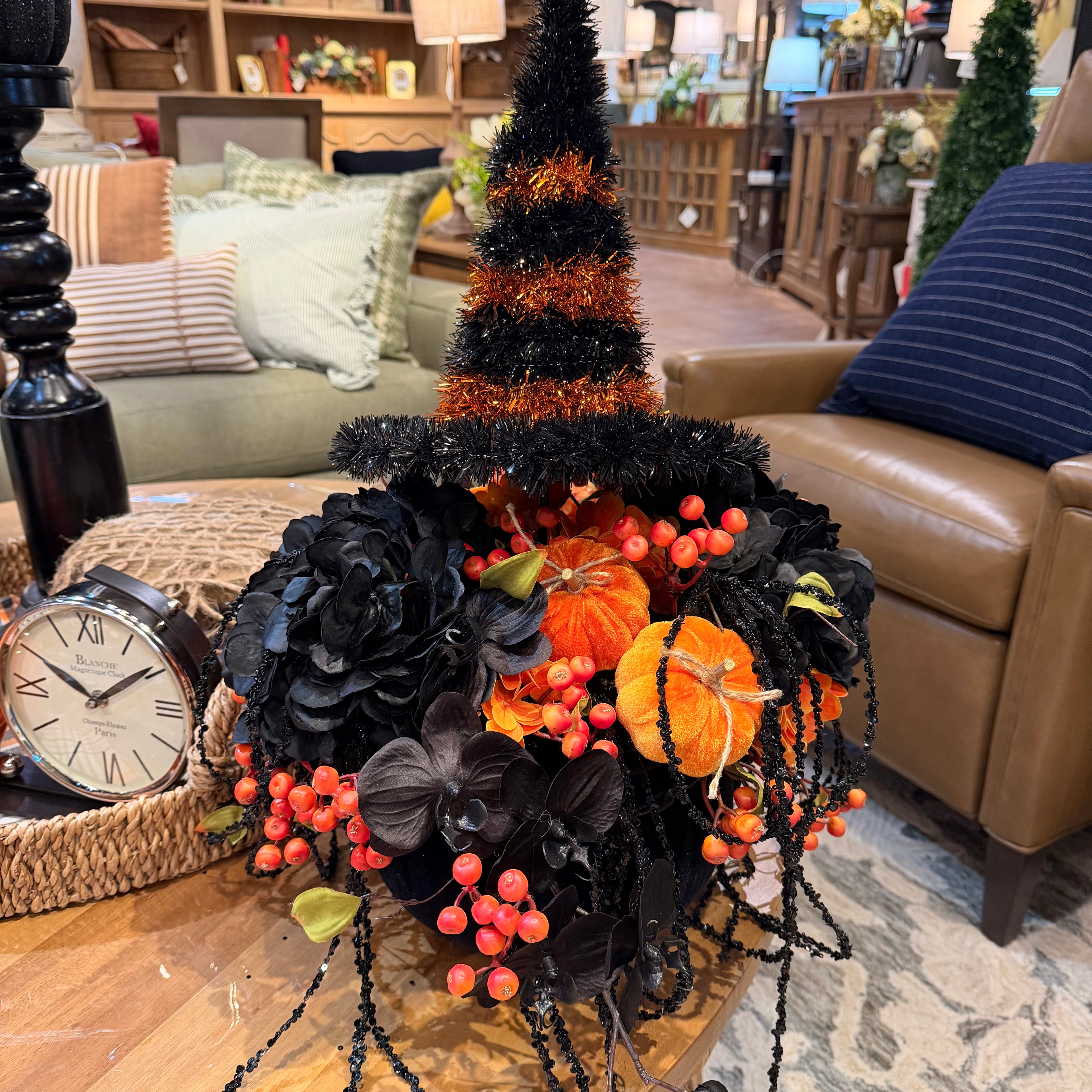 Witch Hat Cauldron Floral