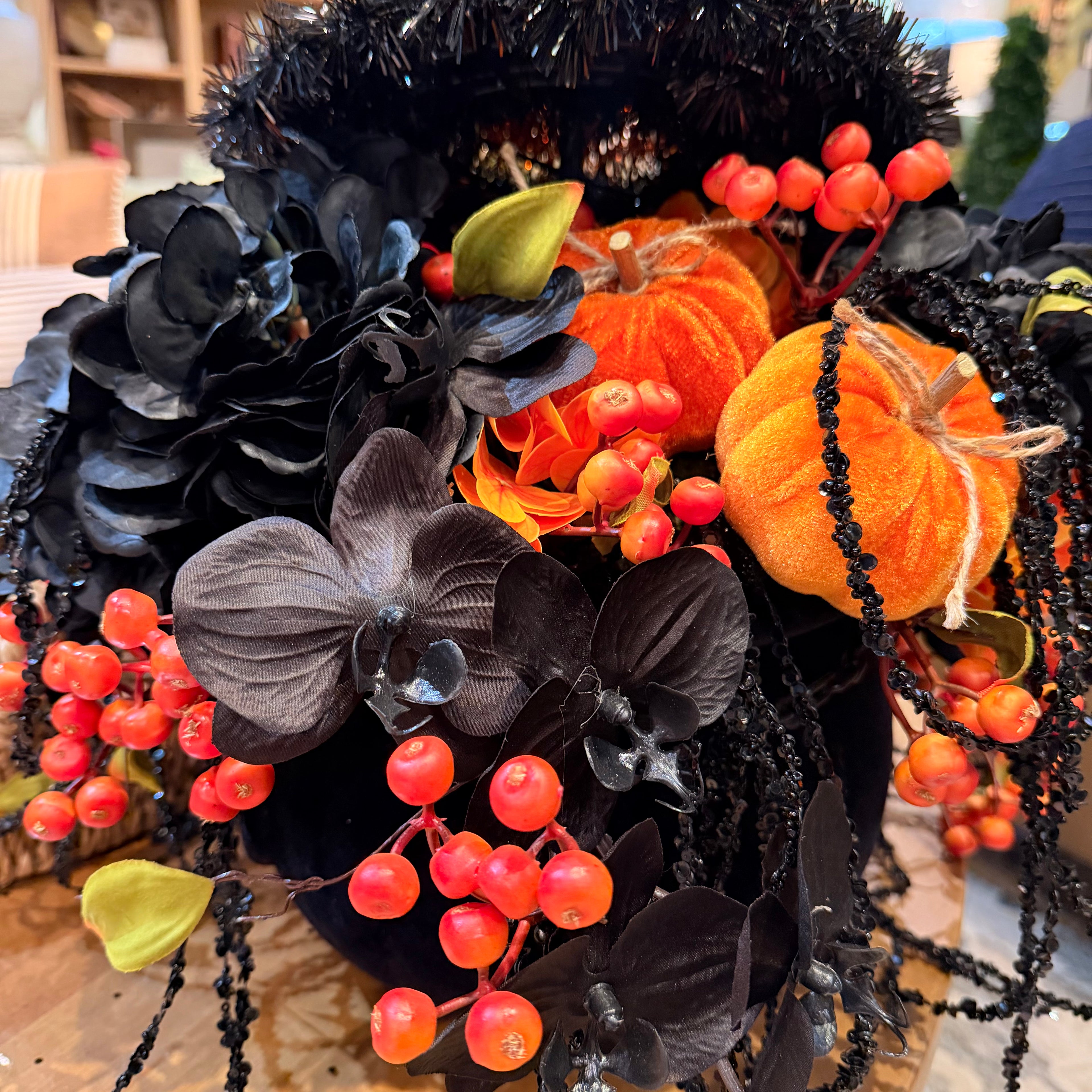 Witch Hat Cauldron Floral