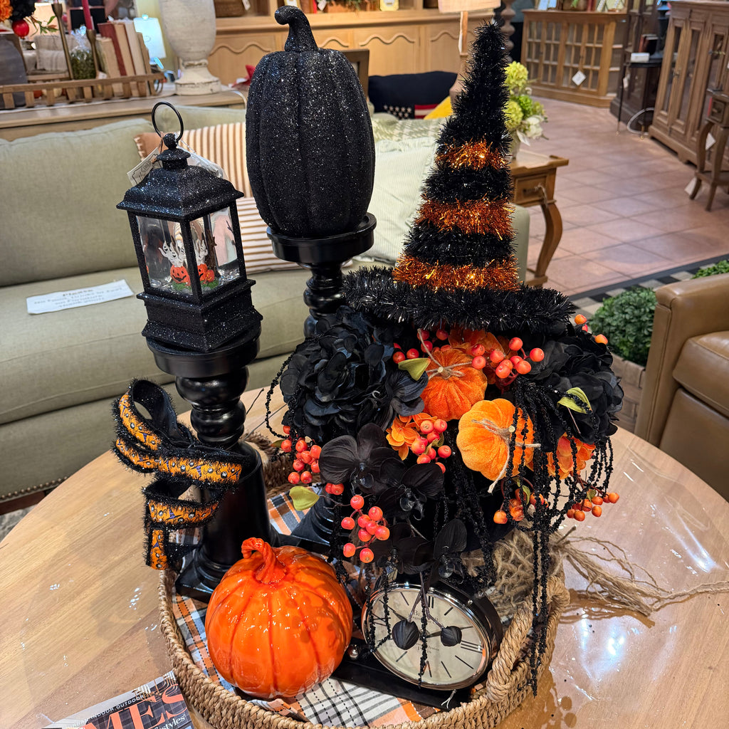 Witch Hat Cauldron Floral