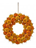 Velvet Pumpkin Wreath