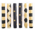 Mini Blk Gld Dinner Candles*