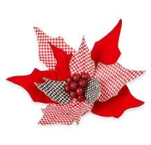 Check It Out  Poinsettia Clip