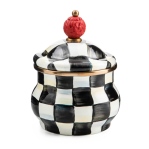 ENAMEL LIDDED SUGAR BOWL
